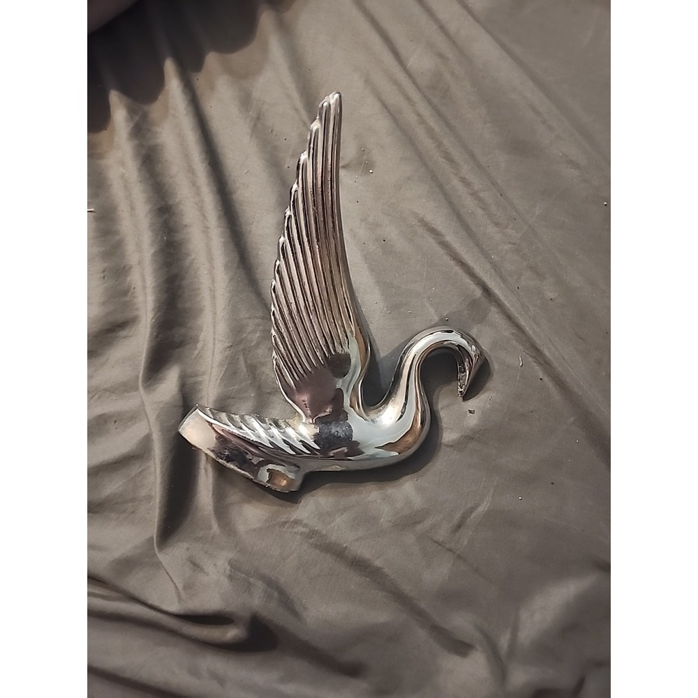 VTG SWAN CHROME HOOD ORNAMENT COLLECTOR PC. TRUCK/RAT ROD/AUTO Large 7 1/4" tall